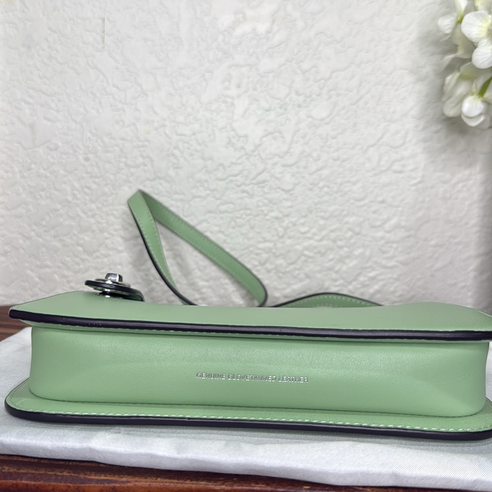 Coach Genuine Leather Penn Shoulder Bag in Pale Pistachio, Silver Hardware - Picture 11 of 16
